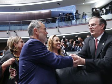 Gustavo Madero en comparecencia de Marcelo Ebrard en el Senado de la República