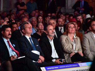Gustavo Madero con Javier Corral en la presentación el Fondo de Reparación justicia para Chihuahua