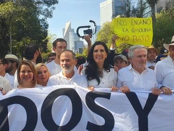 Gustavo Madero en la marcha del 1 de diciembre por la unidad y seguridad