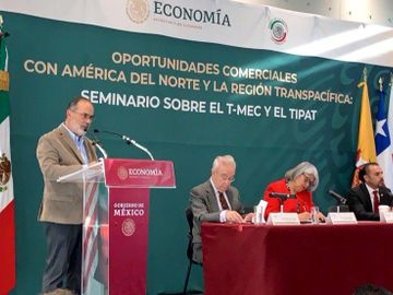 Gustavo Madero en Seminario sobre el T-MEC y el TIPAT en la Secretaría de Economía