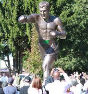 Rocky Marciano statue, Champions Park, Armand Columbo Stadium, Brockton Massachusetts