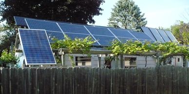 Solar PV on the left, Solar thermal on the far right.