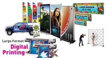Banners, posters, signs, trade show displays