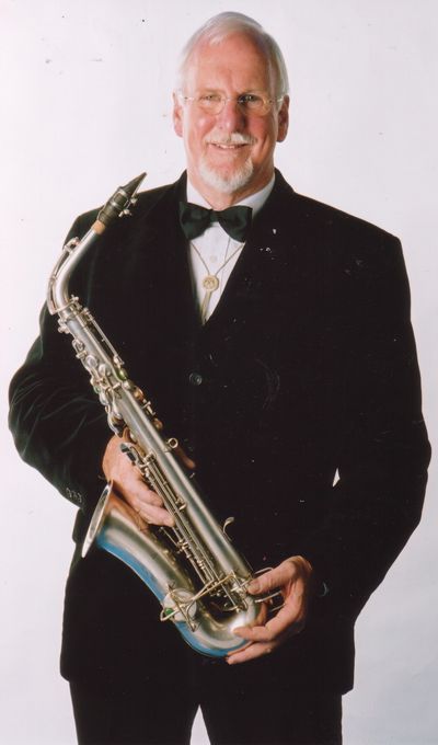 Terry McGrath playing the saxophone