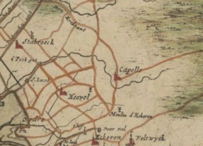 Frickx kaart (1712) - (Geopunt)