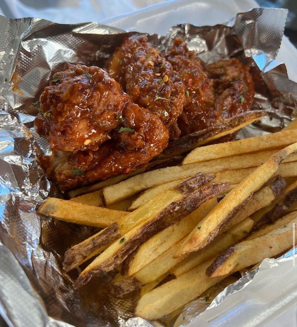 Fried BBQ Glazed Wings