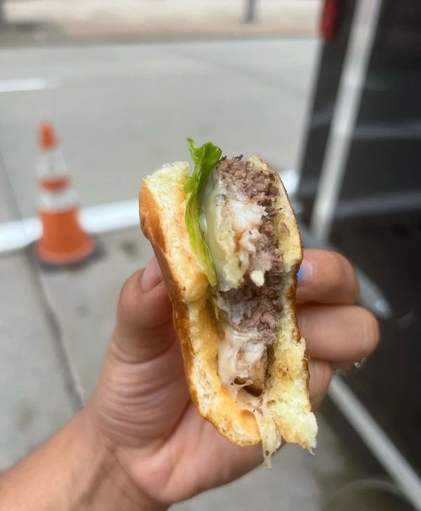 Fried Yummy Bite of Shrimp Burger
