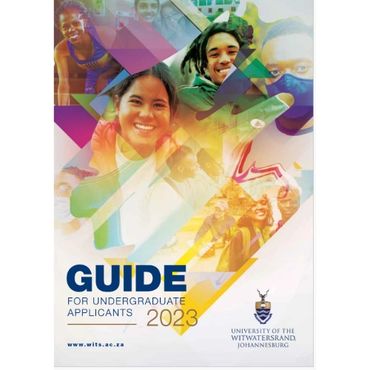 Cover design for Wits University's Guide for Undergraduates
