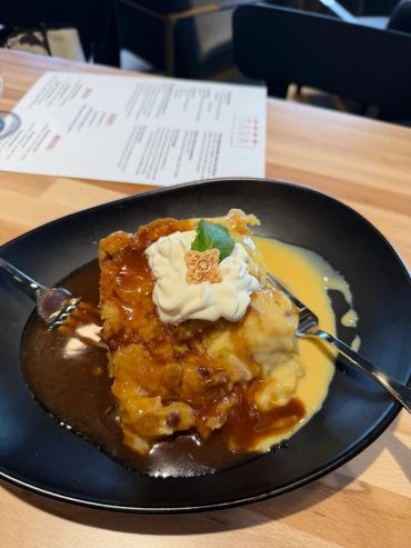 Bread Pudding at Tava House Chophouse