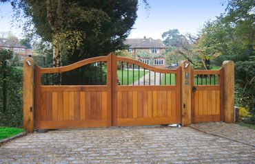 Bespoke Iroko gates installed in Wirral