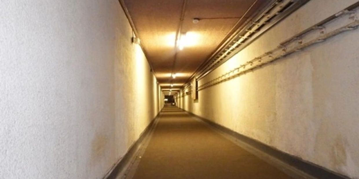 A nuclear bunker hallway