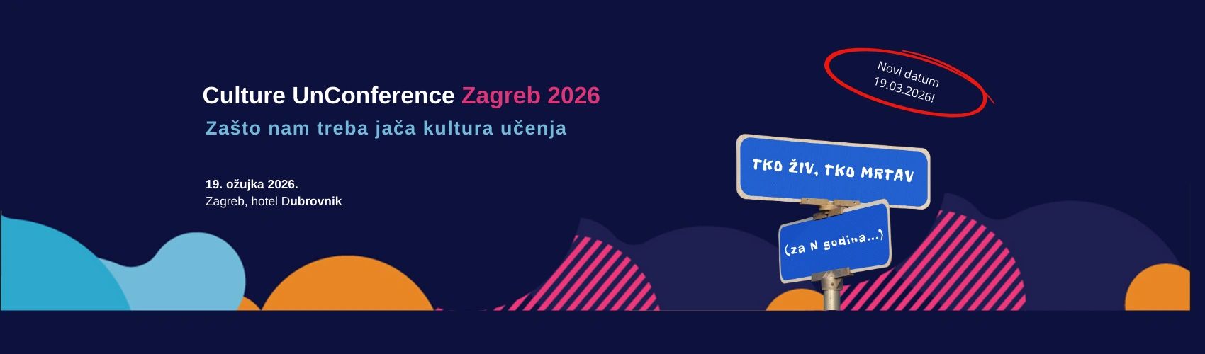 Culture UnConference Zagreb 2026 announcement with new date 19.03.2026.