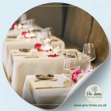 Crisp tablecloths and napkins for hire in Lancashire restaurants.