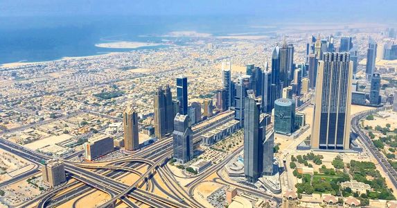 Skyline von Dubai vom Burj Khalifa