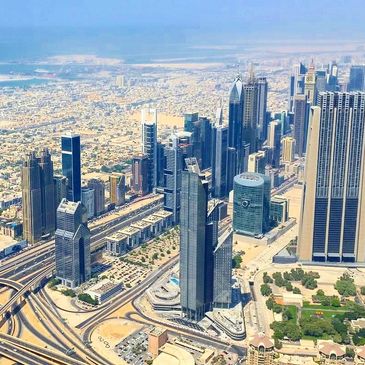 Blick vom Burj Khalifa in Dubai