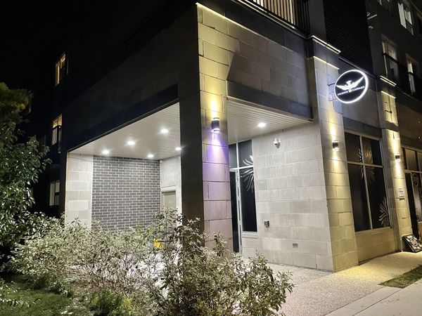 Outdoor sign and lighting install Phoenix Cannabis Albert St Waterloo.