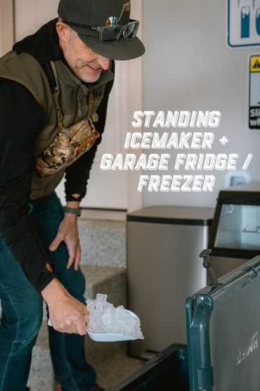 Standing Icemaker and Garage Fridge/Freezer