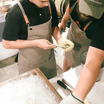 Fresh oysters in Colorado.