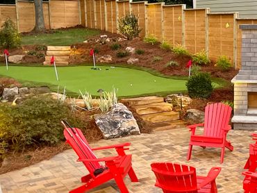 Backyard Putting Green, Synthetic Turf