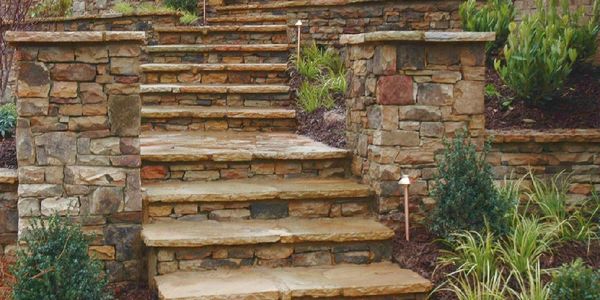 Stone walkway with steps