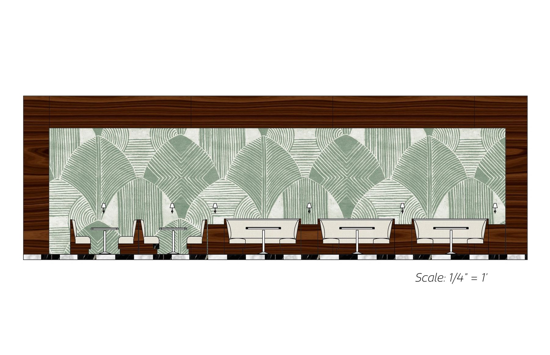 Cecconi's West Wall Elevation