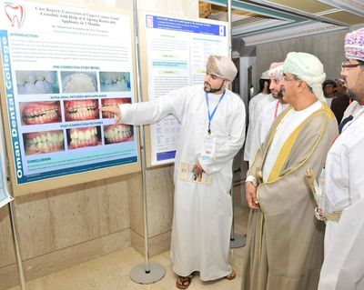Dr Mohammad presenting his Orthodontic treatment case to His Excellency, Minister of Health.