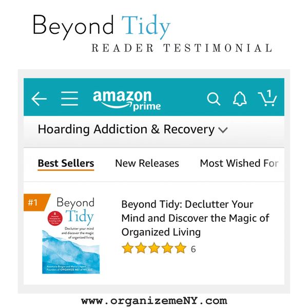 Reader testimonial for Beyond Tidy: Declutter Your Mind and Discover the Magic of Organized Living.