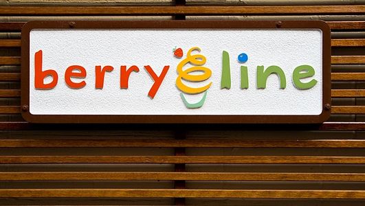 BerryLine sign at 3 Arrow Street in Cambridge MA.