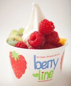 BerryLine Frozen Yogurt with raspberries, kiwi and mango