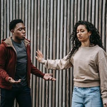 Two people having an argument