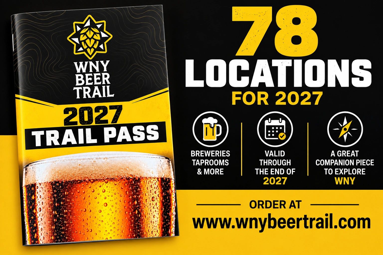 WNY Beer Trail 2027 Trail Pass with 78 locations.