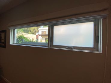 Bedroom White Frost Window Tinting
