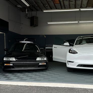 1991 Honda Civic and 2024 Tesla Model Y Window Tint