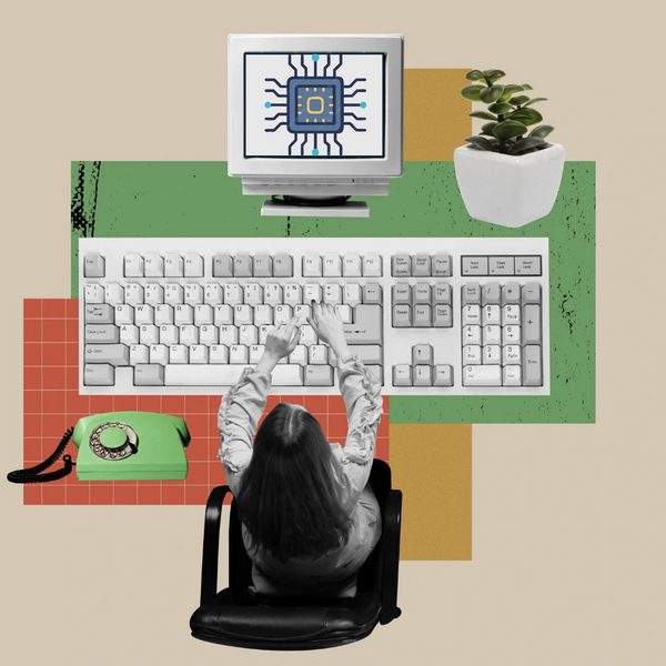 RFIC designer providing design services behind his/her desk