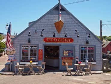 Steps beyond your door for your daily coffee and fudge!