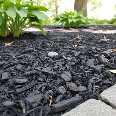 Black Mulch made with vegetable-based dyes