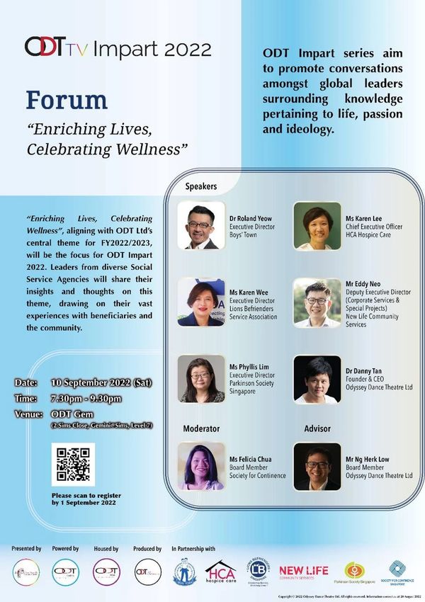 Forum Seminar Dr Danny Tan, Odyssey Dance Theatre Ltd