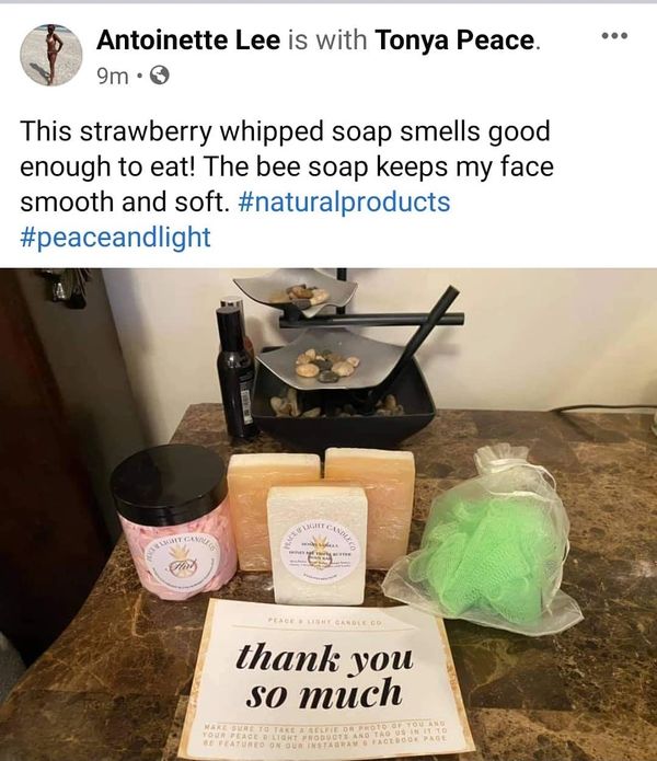 Customer review of Peace & Light Honey Bee Triple Butter Soap