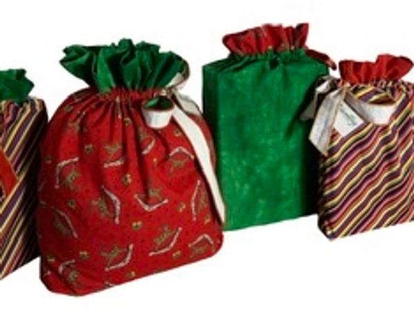 Fabric gift bag set of four
