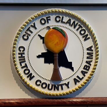 Dimensional City Seal for Interior of Council Chamber, City of Clanton, Alabama