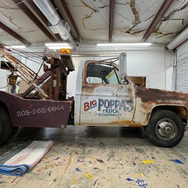 Hand Lettered and Distressed Graphic for this Old Wrecker