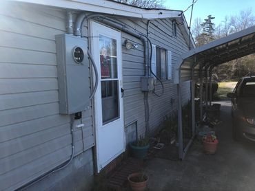 Service upgrade with roof penetration.