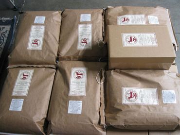 Pallet ready for wrapping.