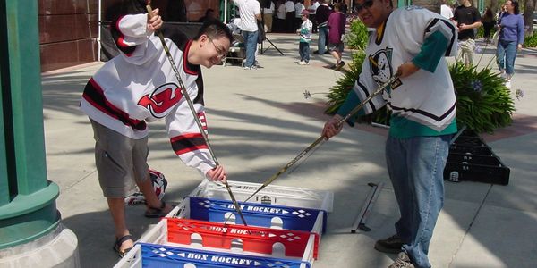 BOX HOCKEY GAME AT STANLEY CUP FINALS