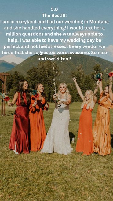 Five-star Google review from a bride who is from Maryland.