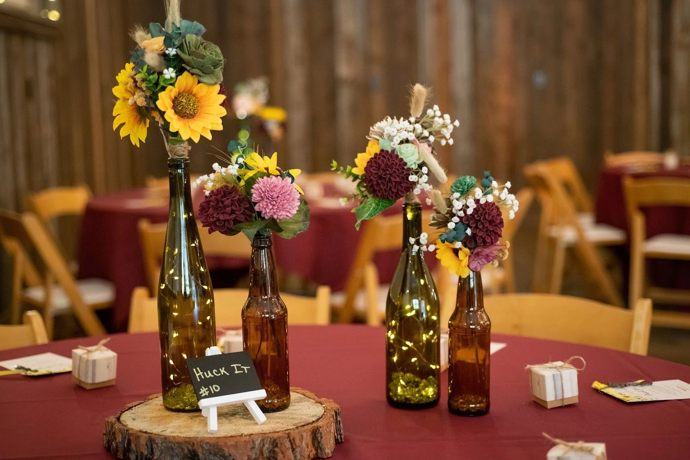 Sola wood flower centerpieces, Woodlands at Cottonwood Canyon