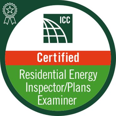Certified Residential Energy Inspector badge.
