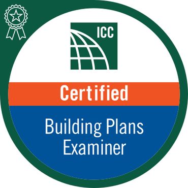 Certified Building Plans Examiner badge.