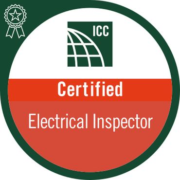 ICC Certified Electrical Inspector badge.