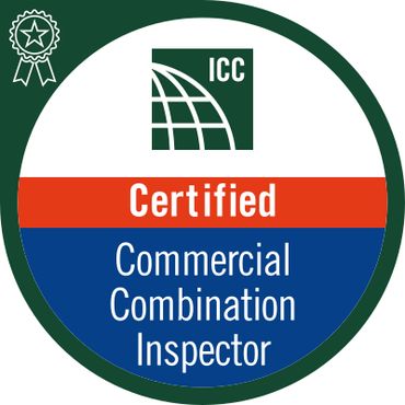 Certified Commercial Combination Inspector badge.